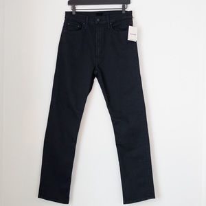 Mother Denim High Waisted Rider Ankle Black Straight Leg Jeans in Not Guilty